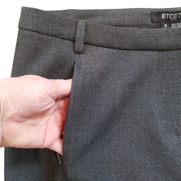 New without Tags Etcetera Women's Gray Stretch Ponte Pants Size 8 NWOT - Picture 4 of 8
